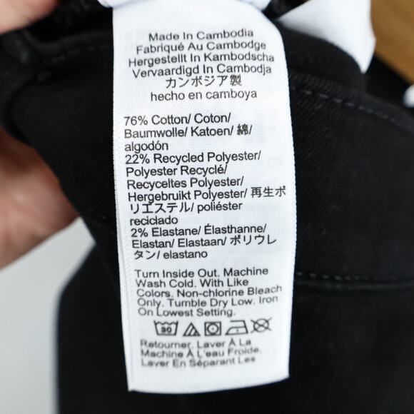 J.Crew Factory Mid-Rise Flare Crop Jean In All-Day Stretch In Black Size 26 - Picture 6 of 8